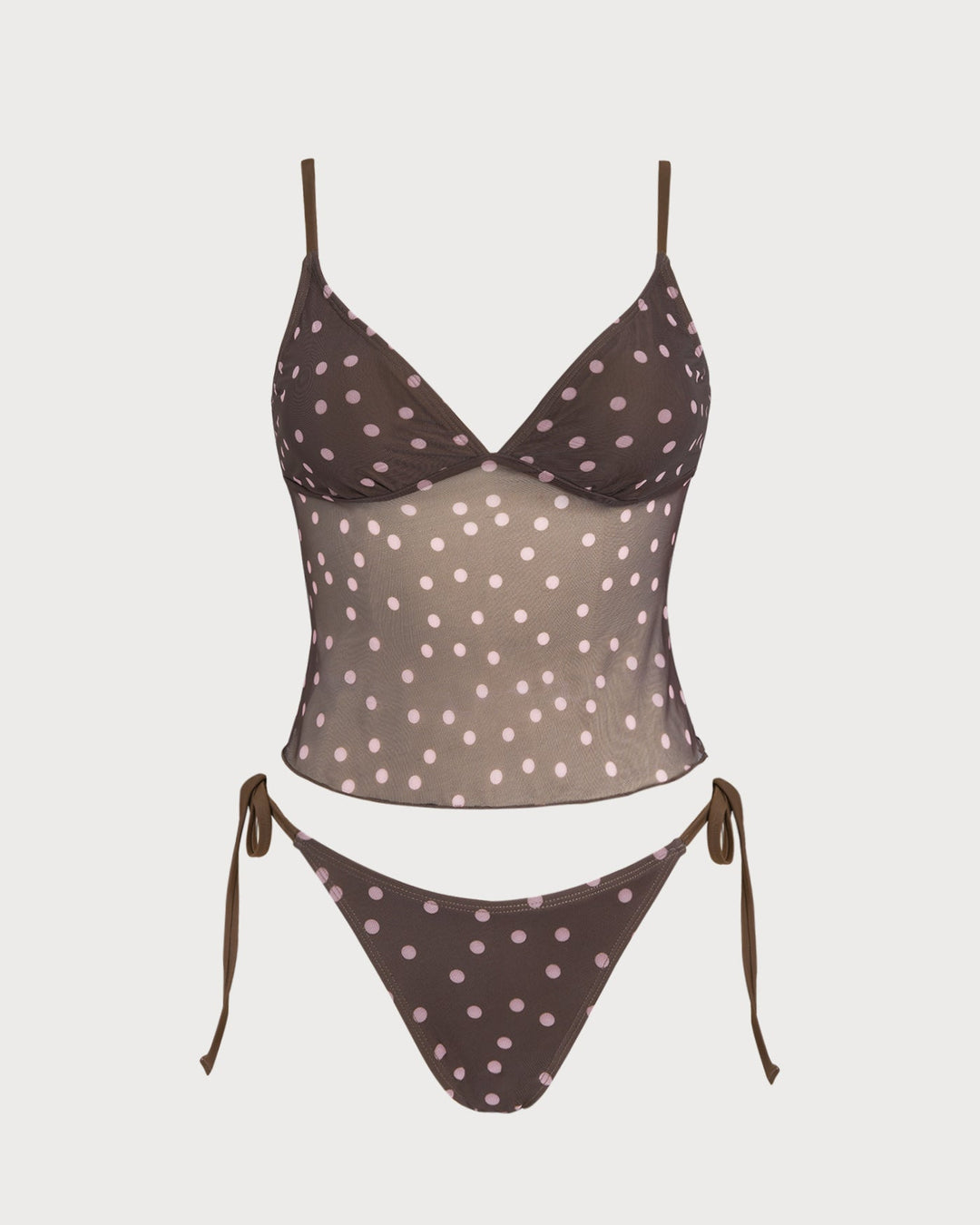 Ensemble Tankini à Pois V Couleur Café