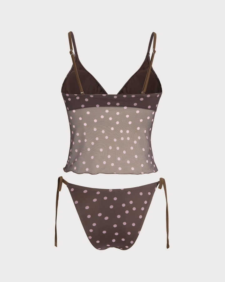 Ensemble Tankini à Pois V Couleur Café