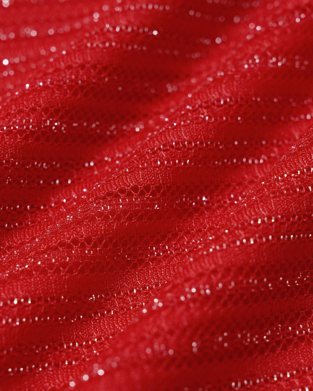 Ensemble de Bikini à Armatures en Paillettes Rouges