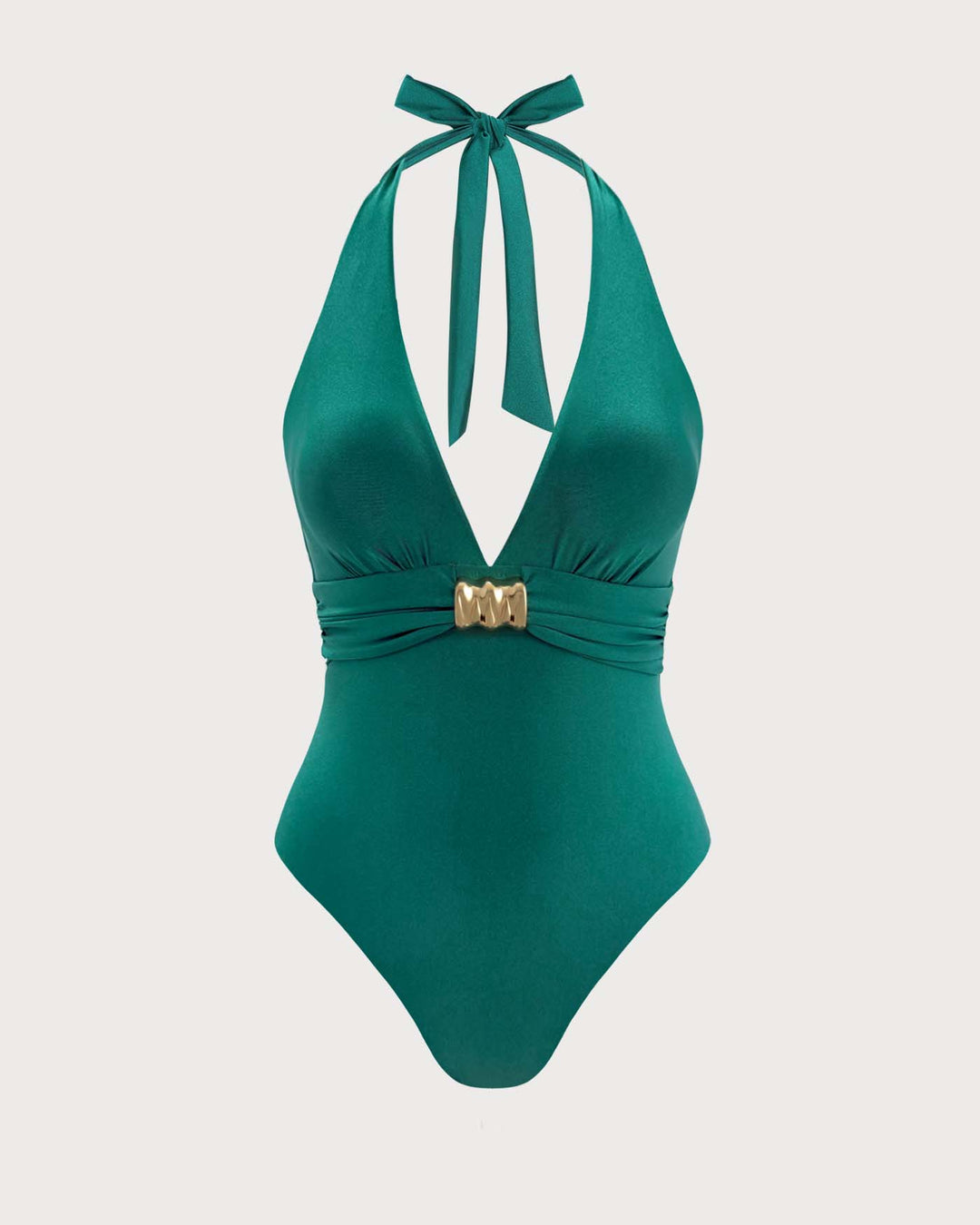 Brassière une pièce verte à volants