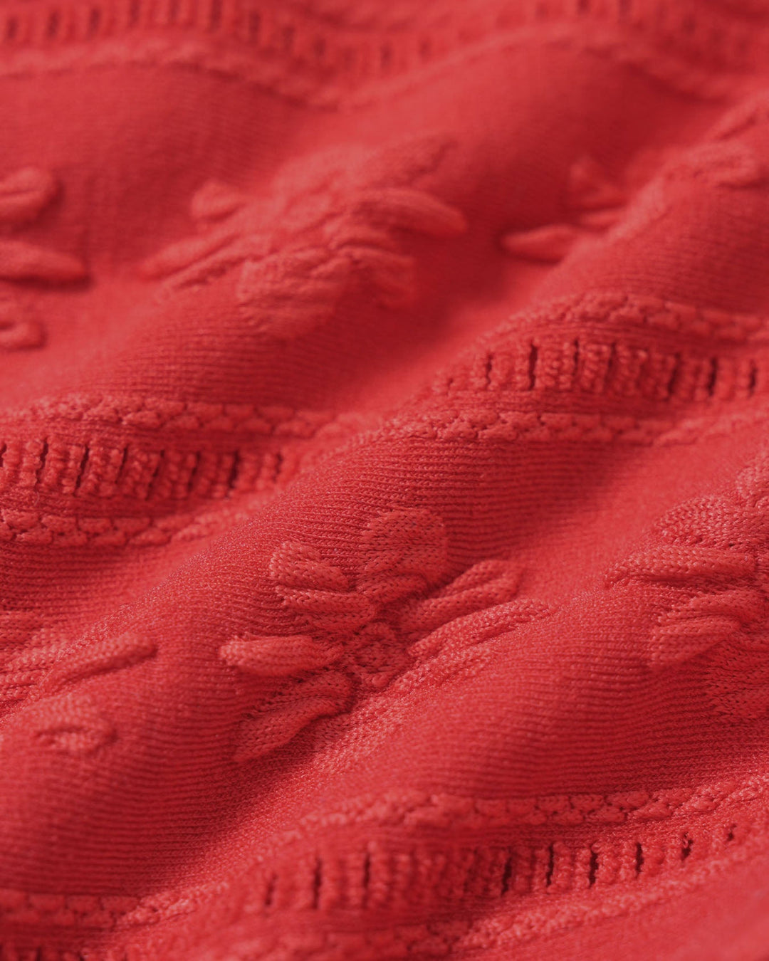 Ensemble de Bikini à Dos Nu en Jacquard Rouge