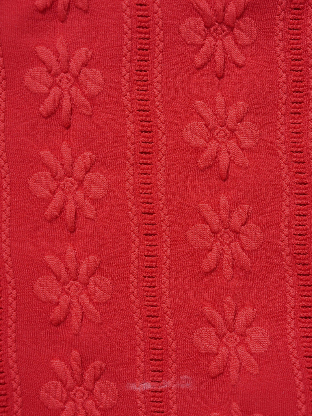 Ensemble de Bikini à Dos Nu en Jacquard Rouge