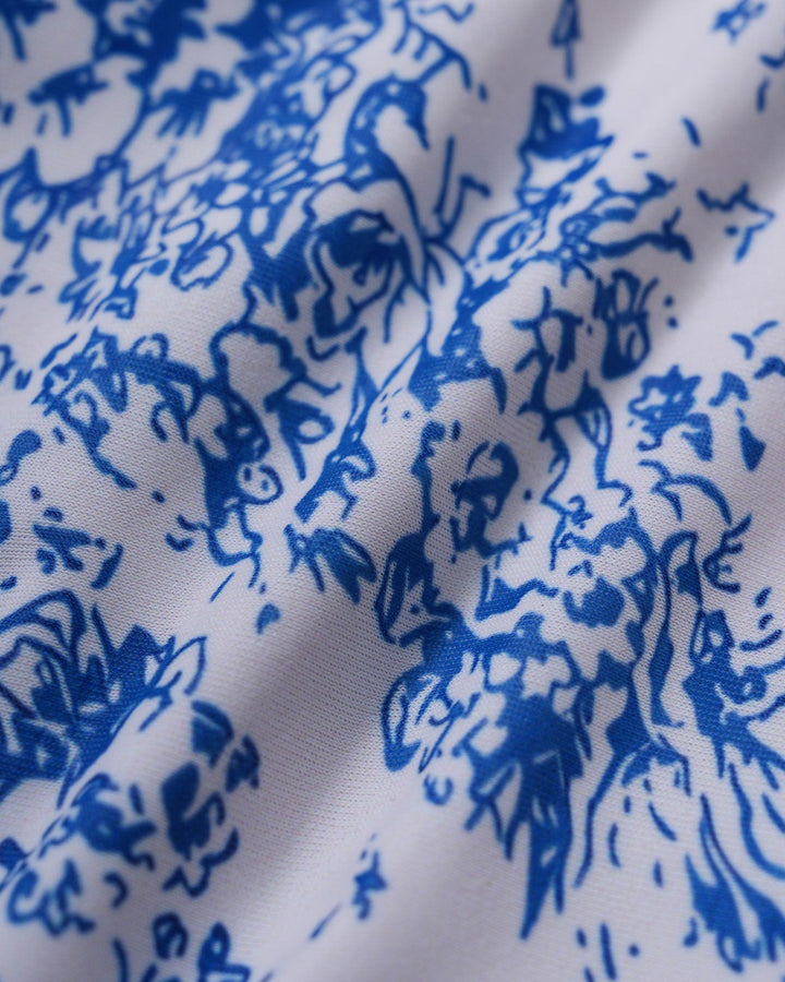 Ensemble de bikini bleu à armatures florales