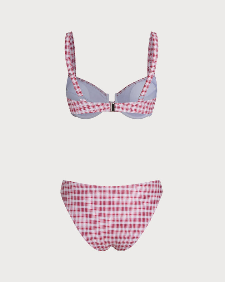 Ensemble de Bikini Rouge à Armature