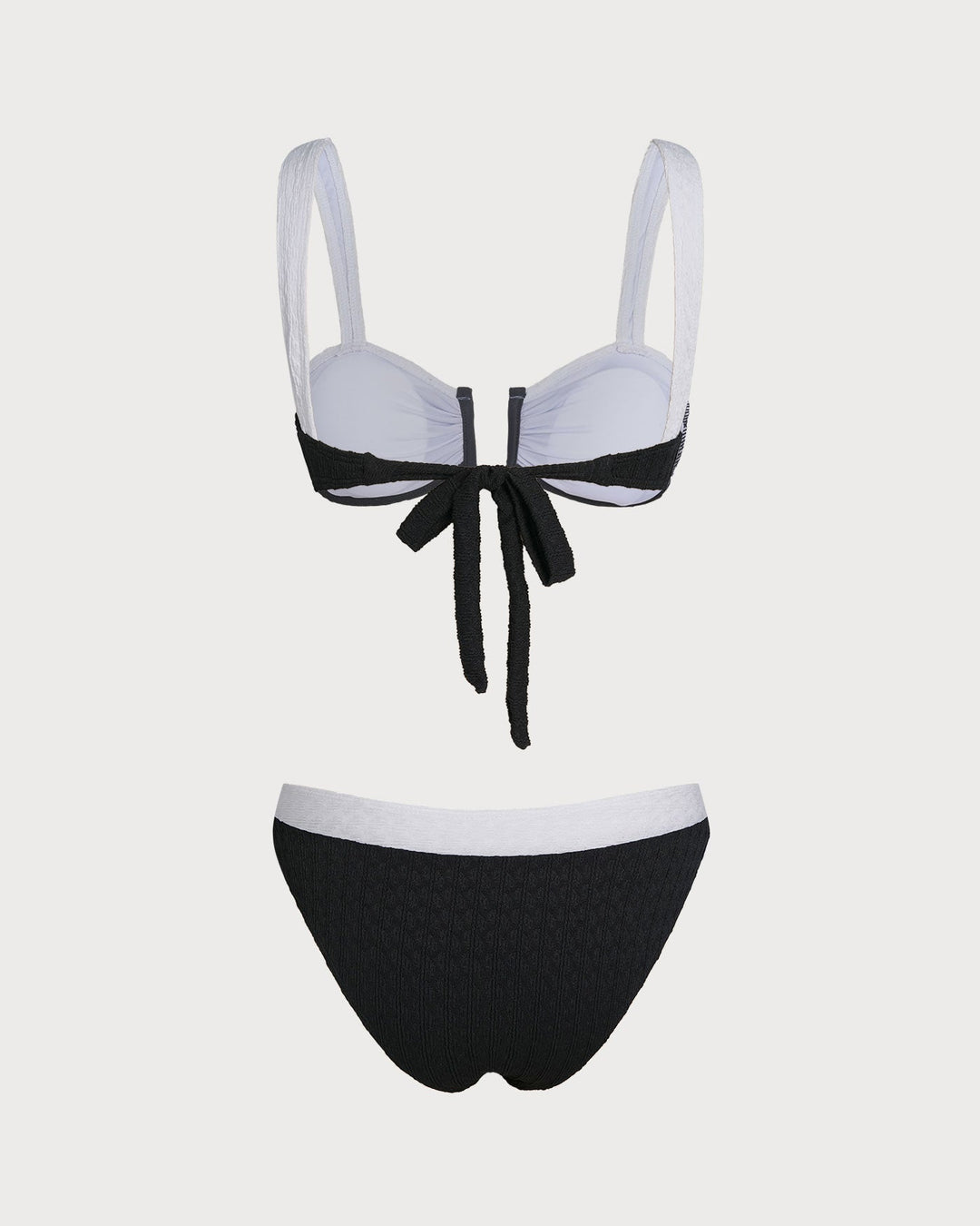 Ensemble de Bikini Triangle U Noir Contrasté