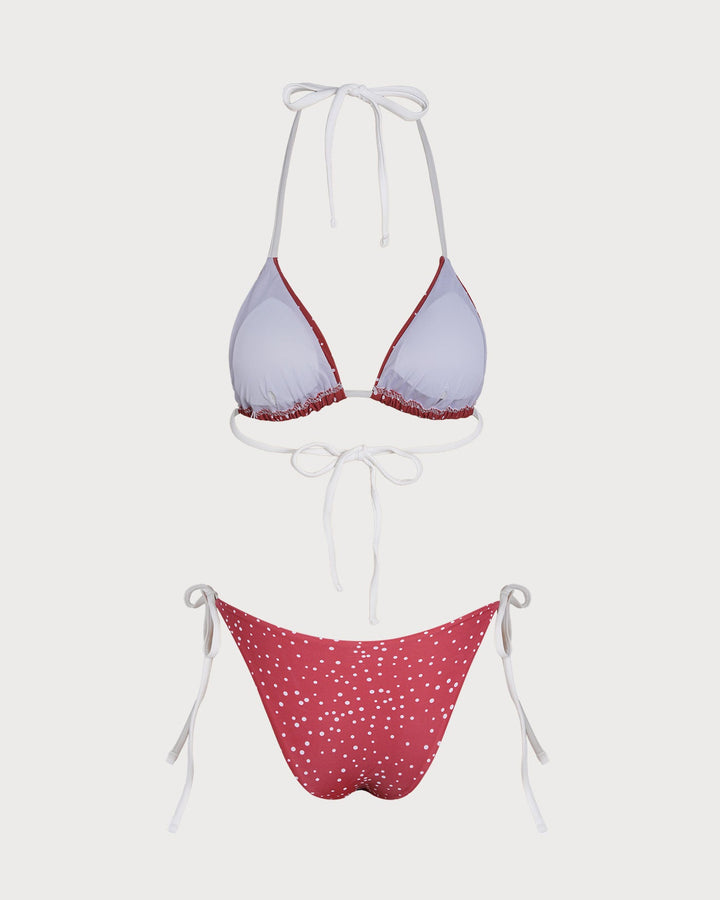 Ensemble de Bikini à Pois Rouges