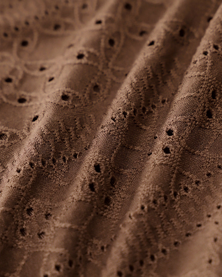 Ensemble de Bikini Texturé Marron avec Armatures