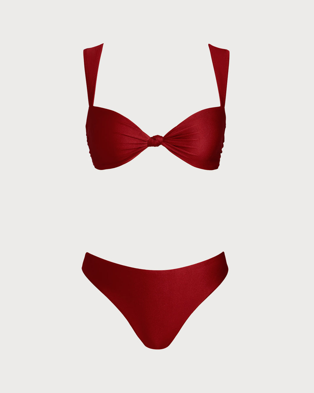 Ensemble de Bikini Bas Taille Rouge en Triangle