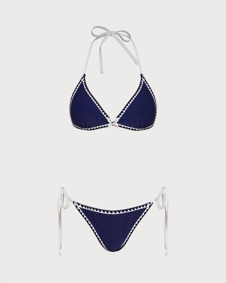 Ensemble de Bikini Triangle à Cordon Bleu