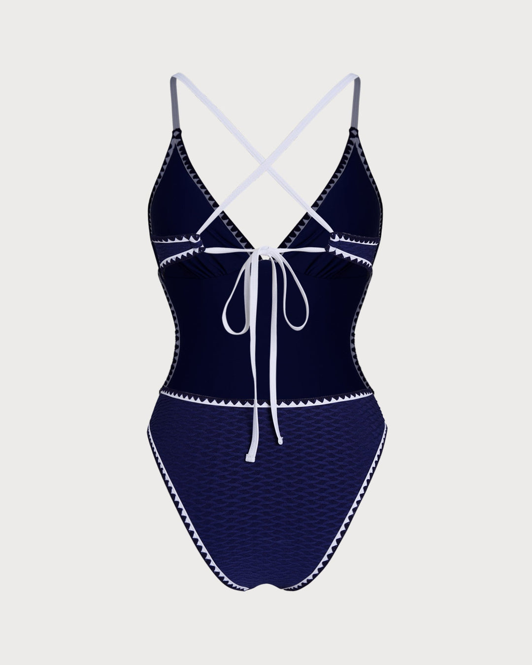 Bralette Croisée Bleue Maillot de Bain Une Pièce