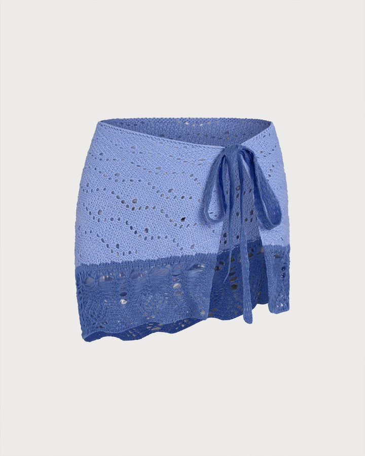 Couverture Texturée Bleue Contrastante