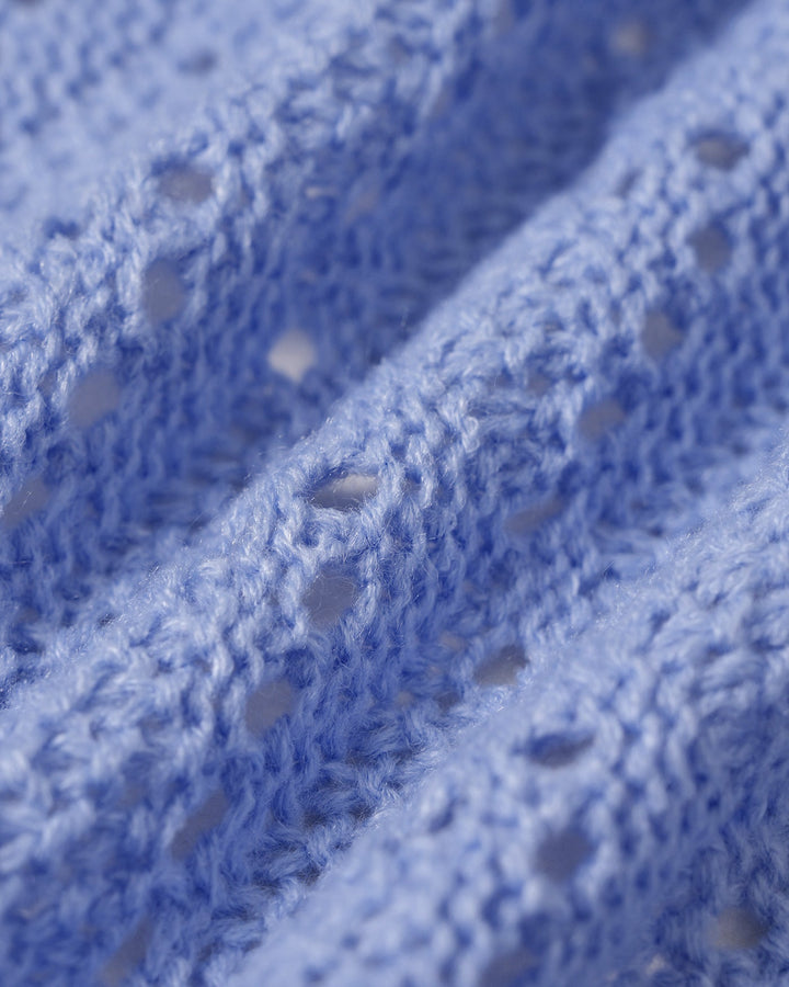 Couverture Texturée Bleue Contrastante