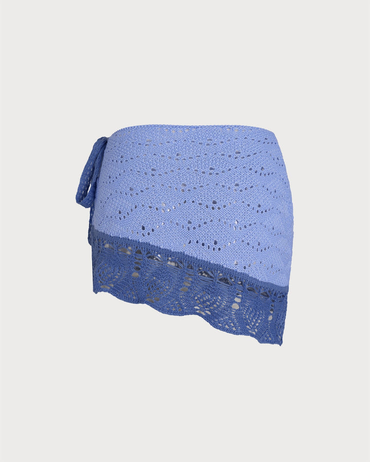 Couverture Texturée Bleue Contrastante