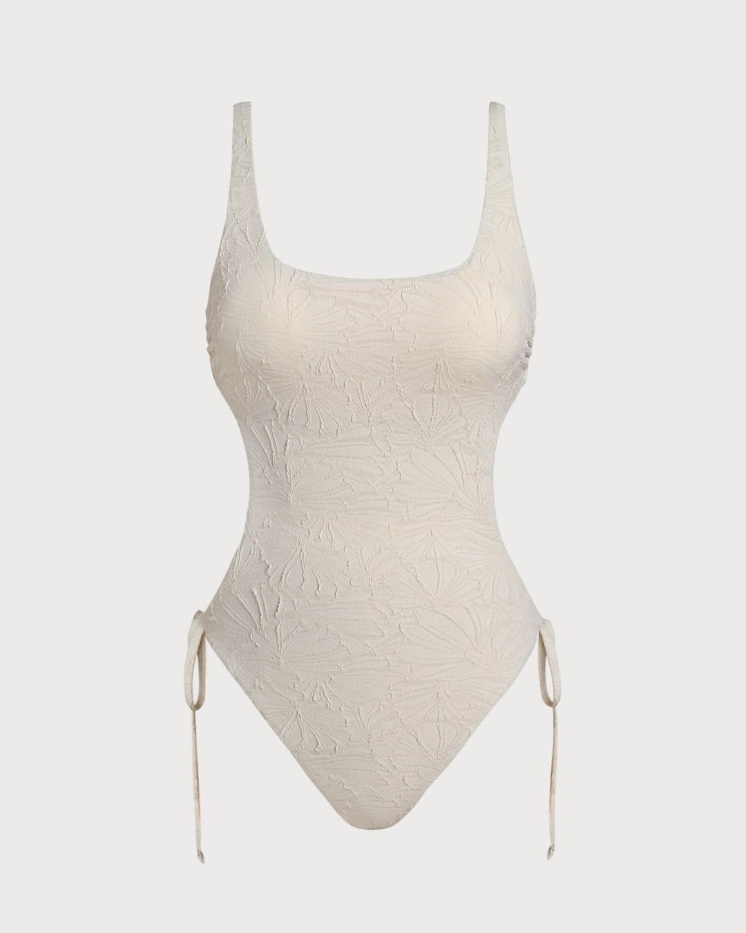 Bralette Texturée Off White Maillot de Bain Une Pièce