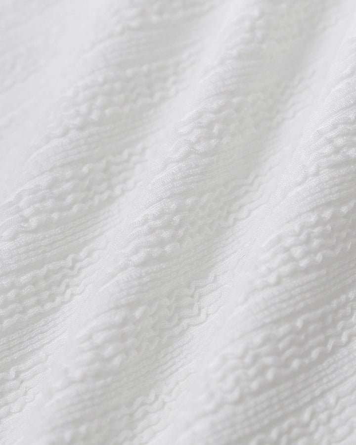 Bralette Blanche Texturée Maillot de Bain Une Pièce