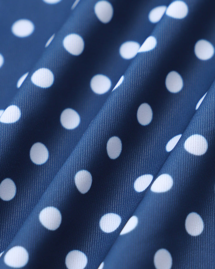 Maillot de bain une pièce à pois bleus