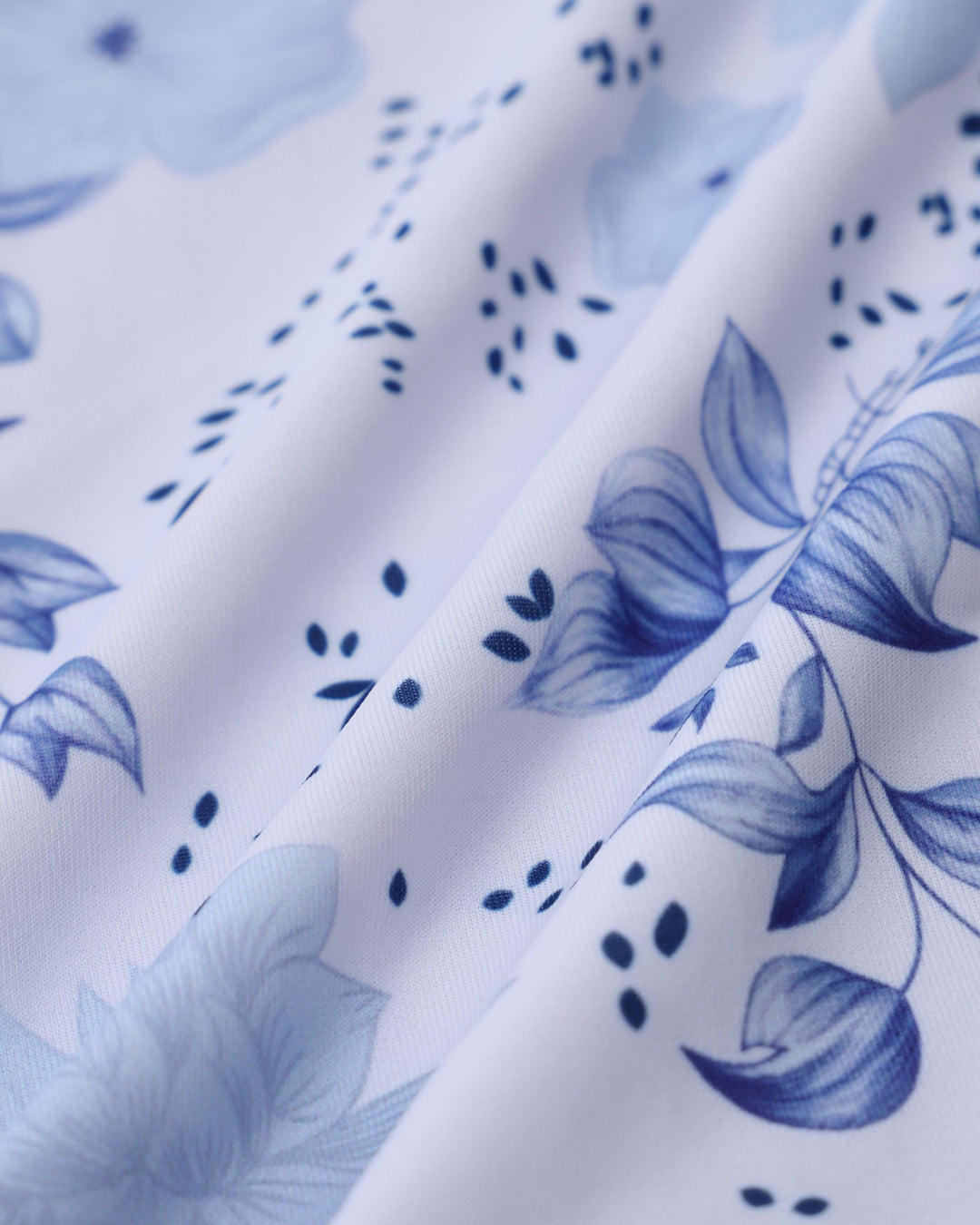 Maillot de Bain Une Pièce Floral Blanc Froncé