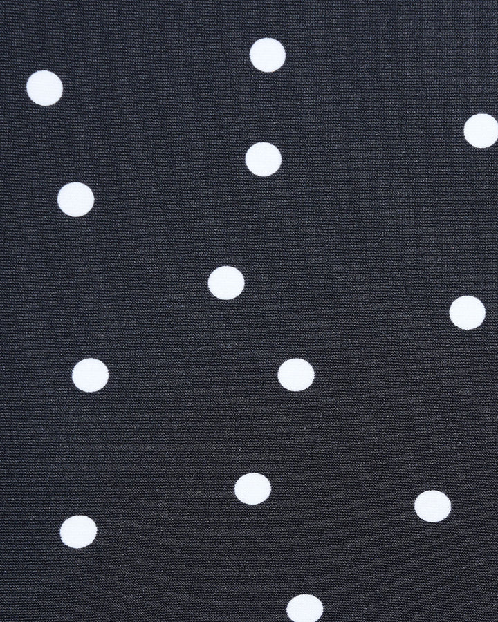 Ensemble de Bikini Bandeau à Pois Noirs