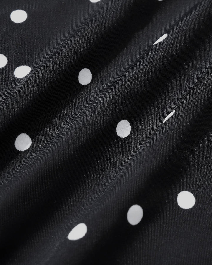 Maillot de Bain Une Pièce à Pois Noirs
