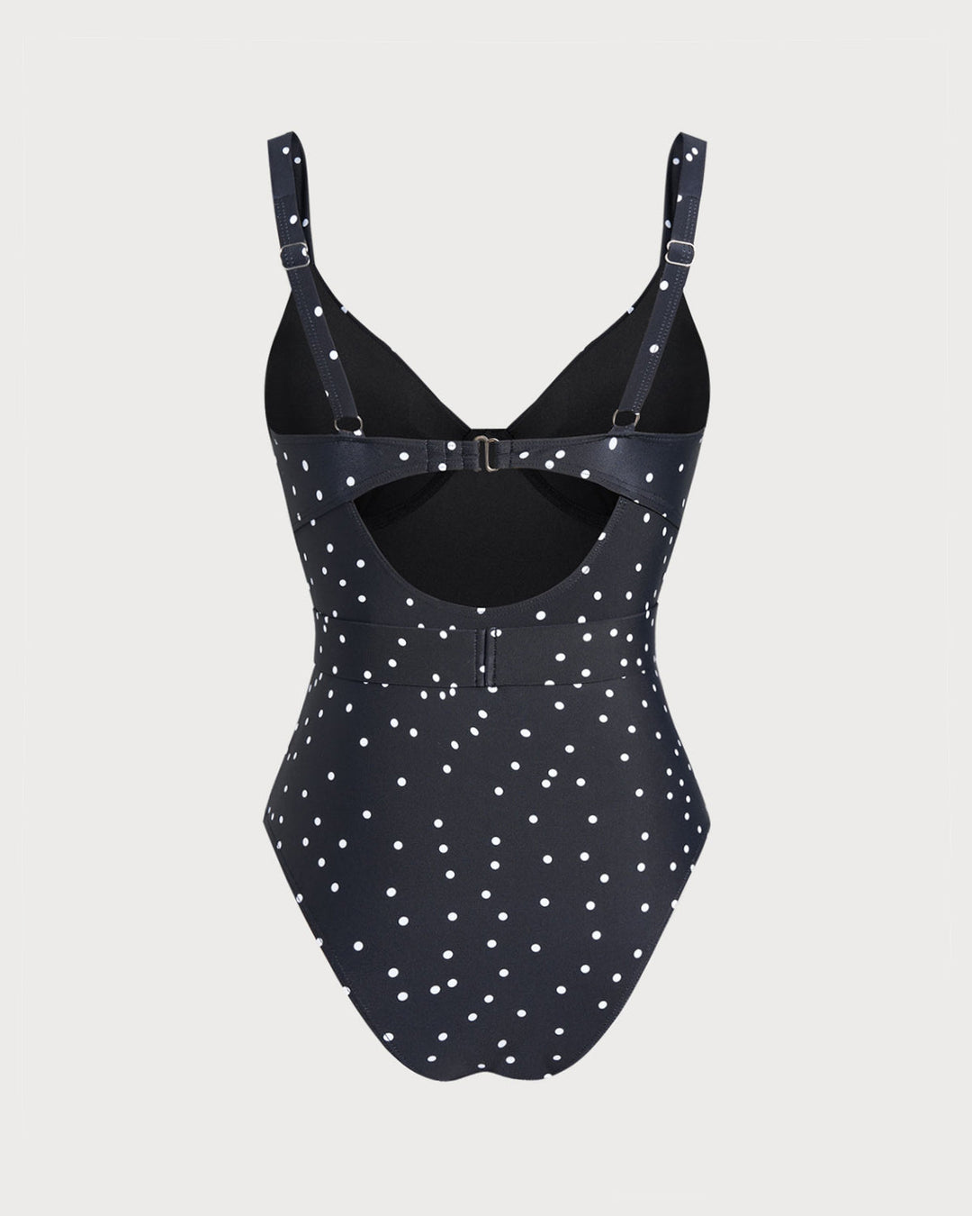 Maillot de Bain Une Pièce à Pois Noirs