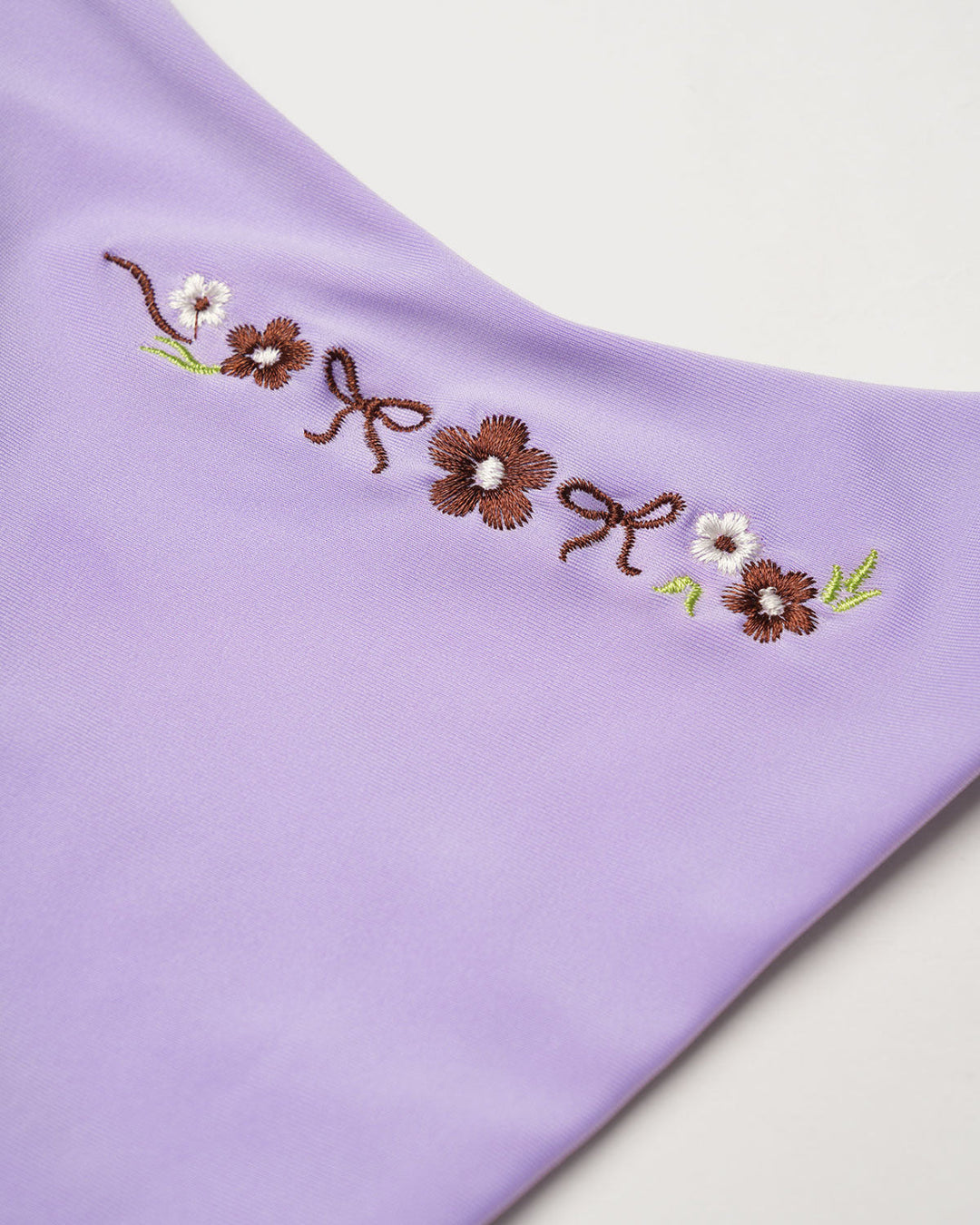 Ensemble de Bikini Triangle à Cordon Violet