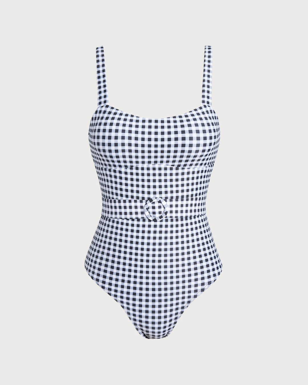 Maillot de bain une pièce à carreaux noirs