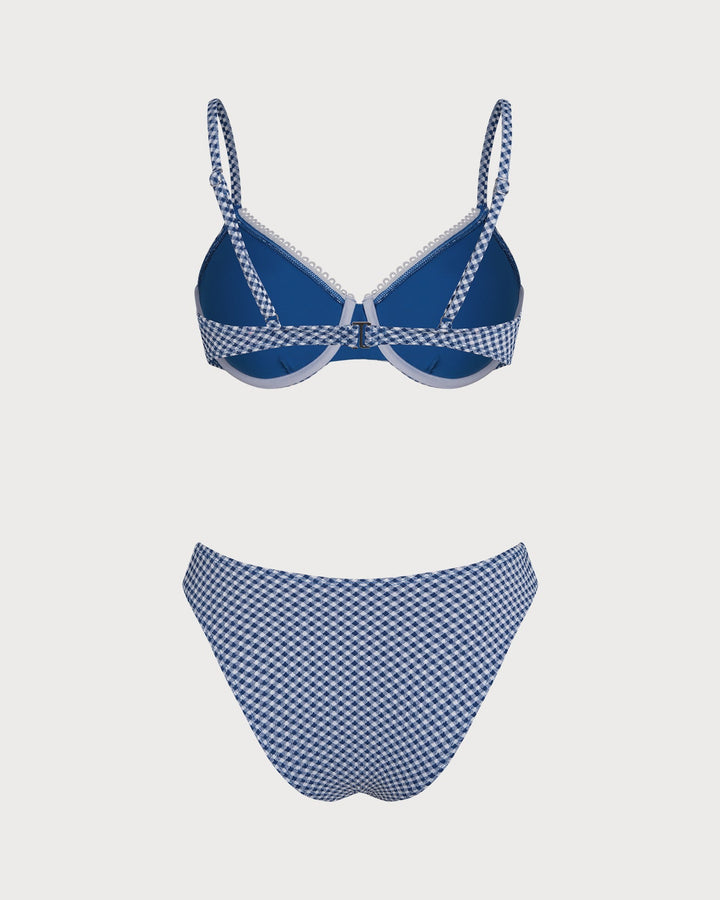 Ensemble de Bikini Bleu à Armatures