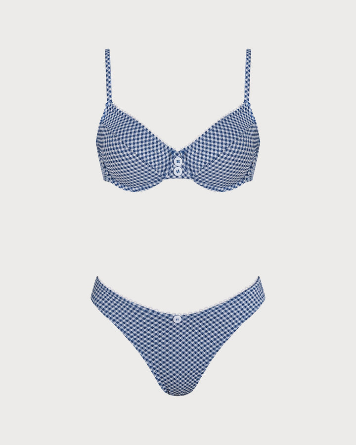 Ensemble de Bikini Bleu à Armatures