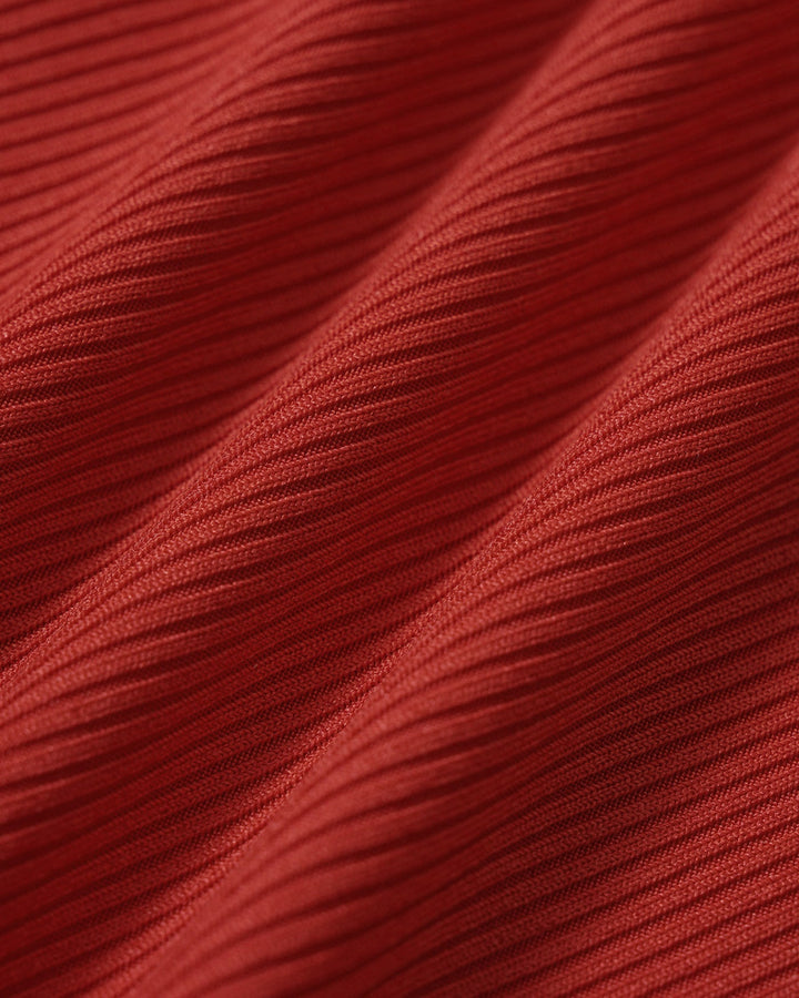 Maillot de bain une pièce triangle rouge à col halter